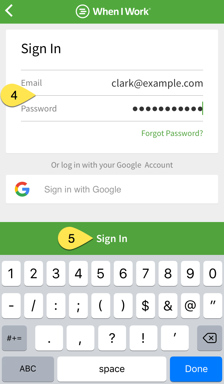 how do i log in when i work help center i work