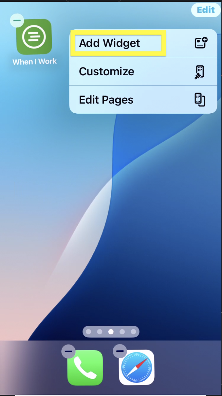 Widget for iOS – When I Work Help Center