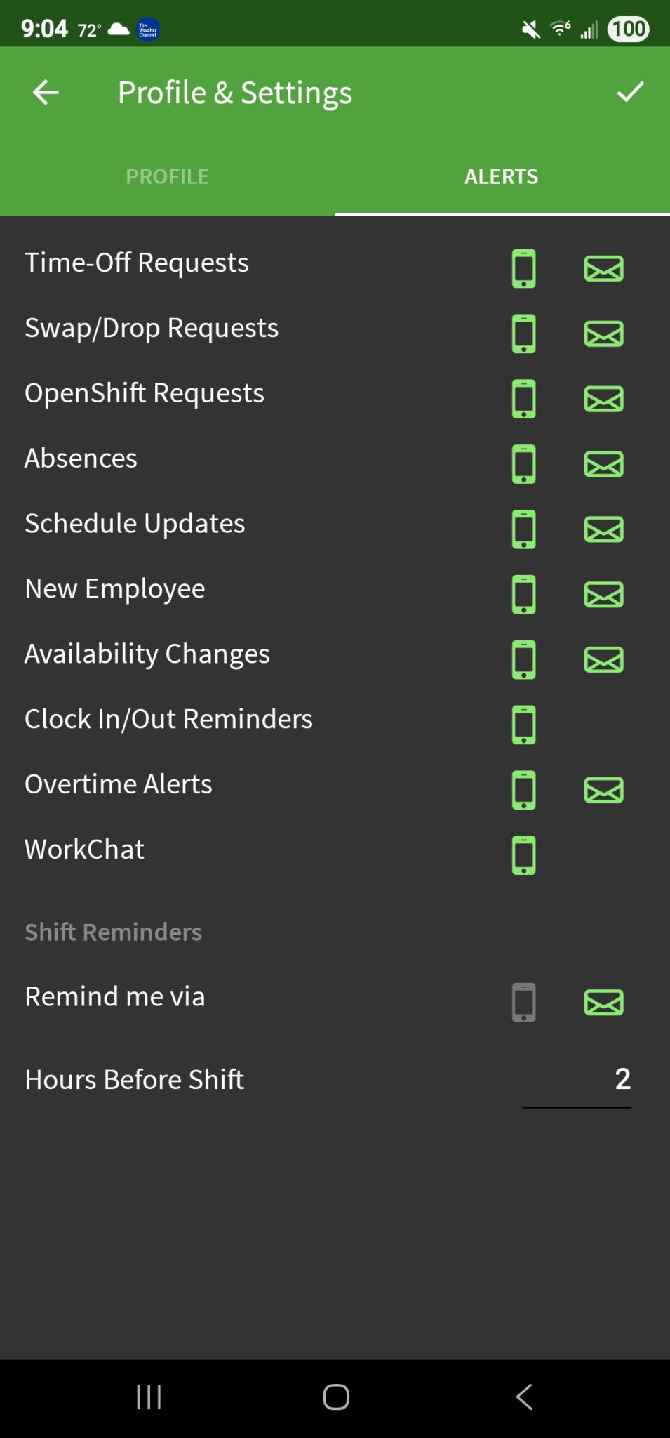 Setting Your Alert Preferences – When I Work Help Center