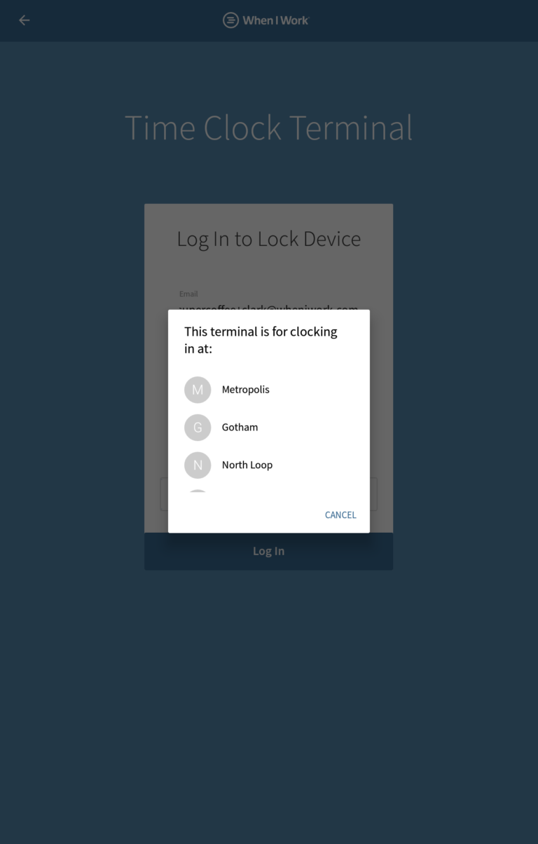 Setting Up a Time Clock Terminal When I Work Help Center