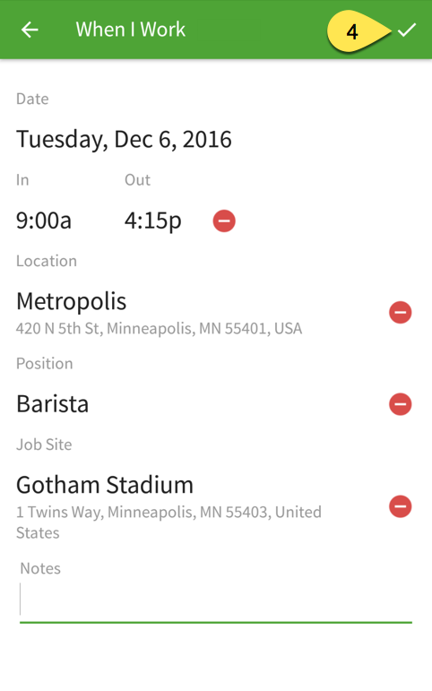 Save time sheet entry