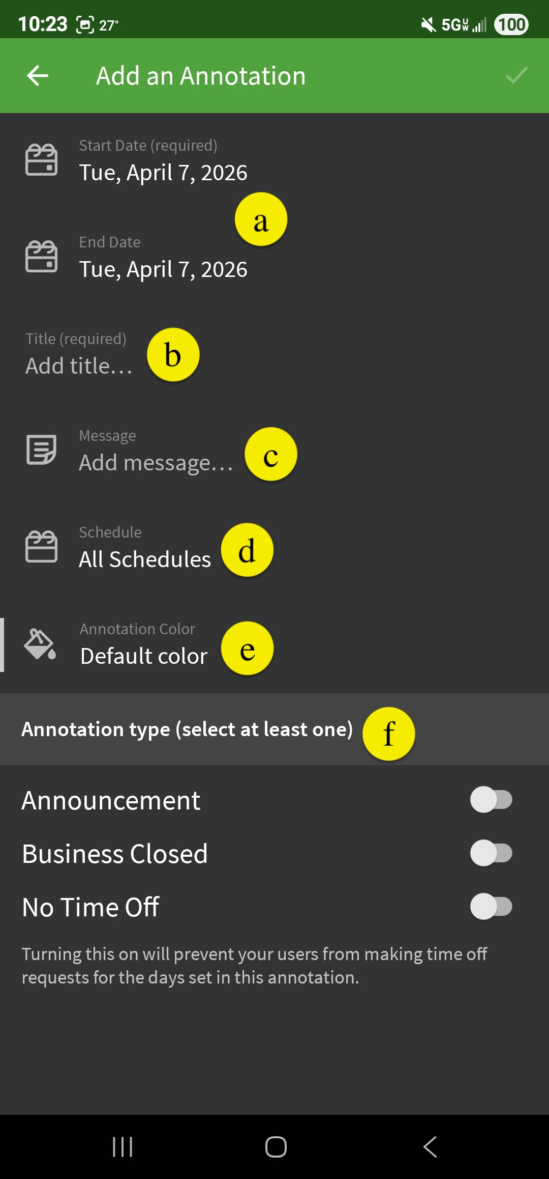 Using Annotations – When I Work Help Center