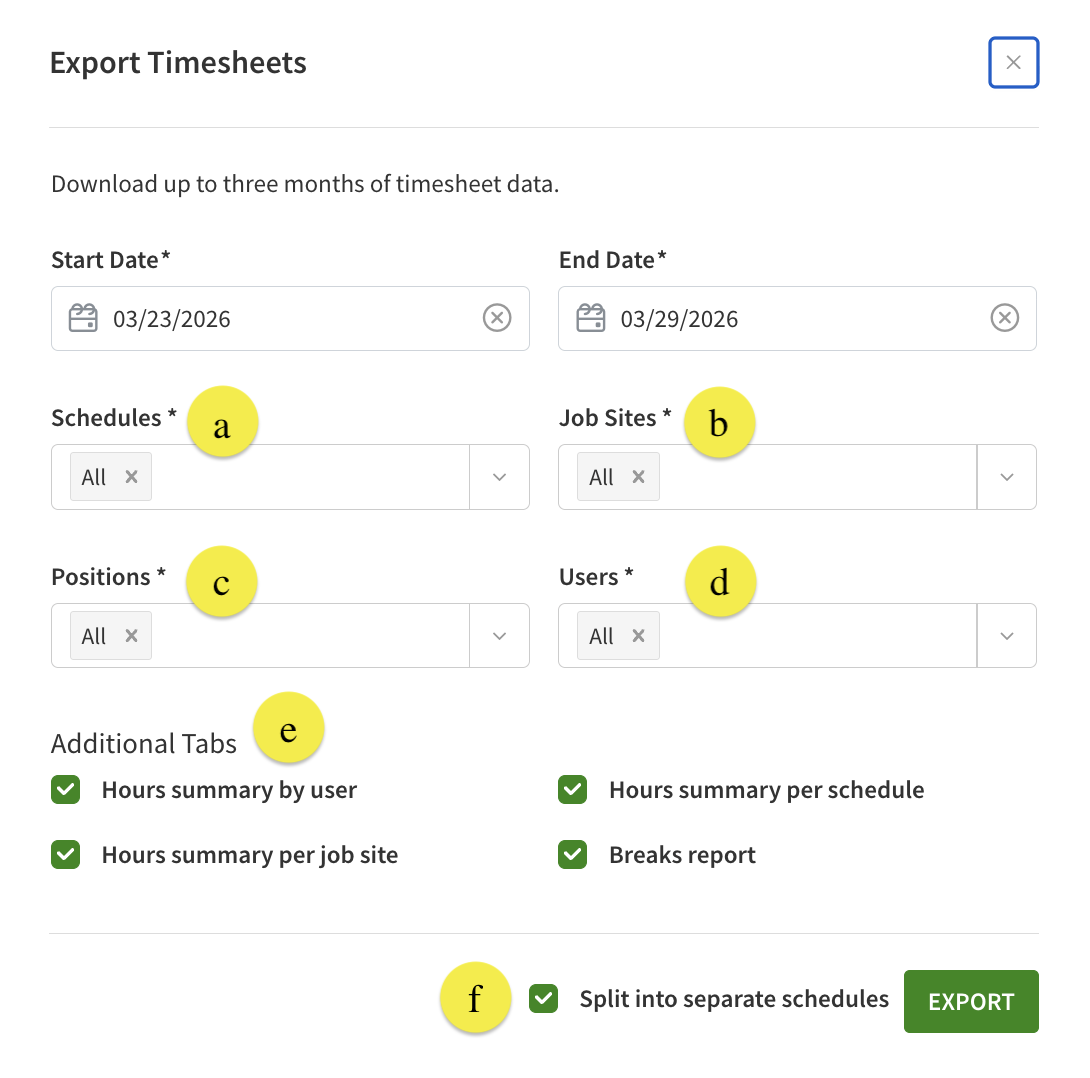Exporting Timesheets – When I Work Help Center