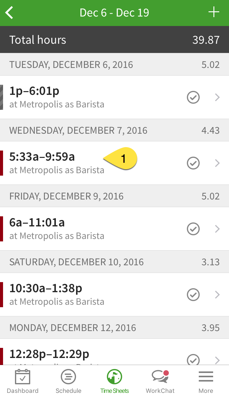 Reviewing and Editing Your Time Sheet When I Work Help Center
