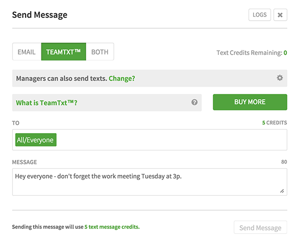 sending text message from email