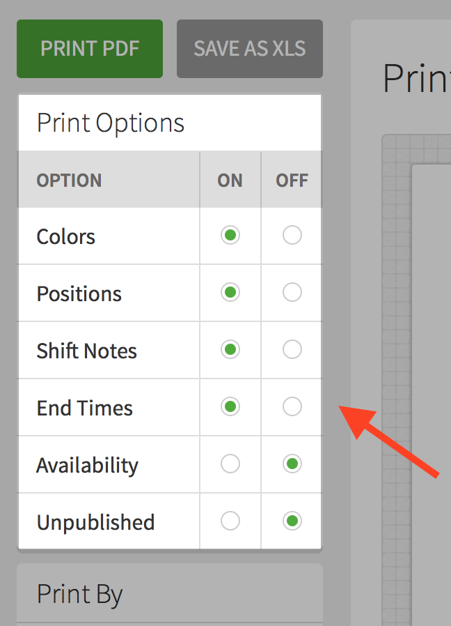 schedule print