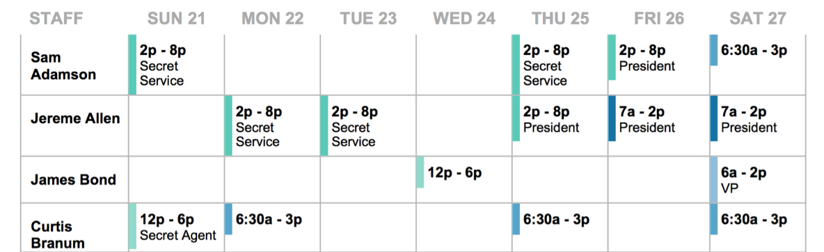 schedule print