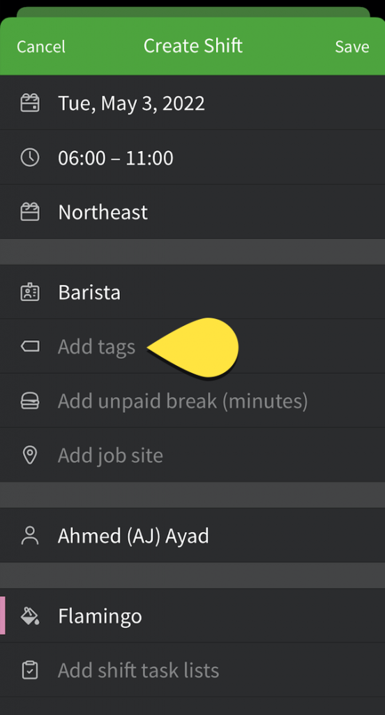 Assigning Tags – When I Work Help Center