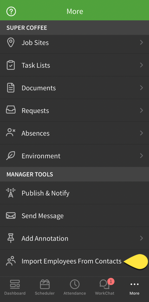 Import Users From Contacts – When I Work Help Center