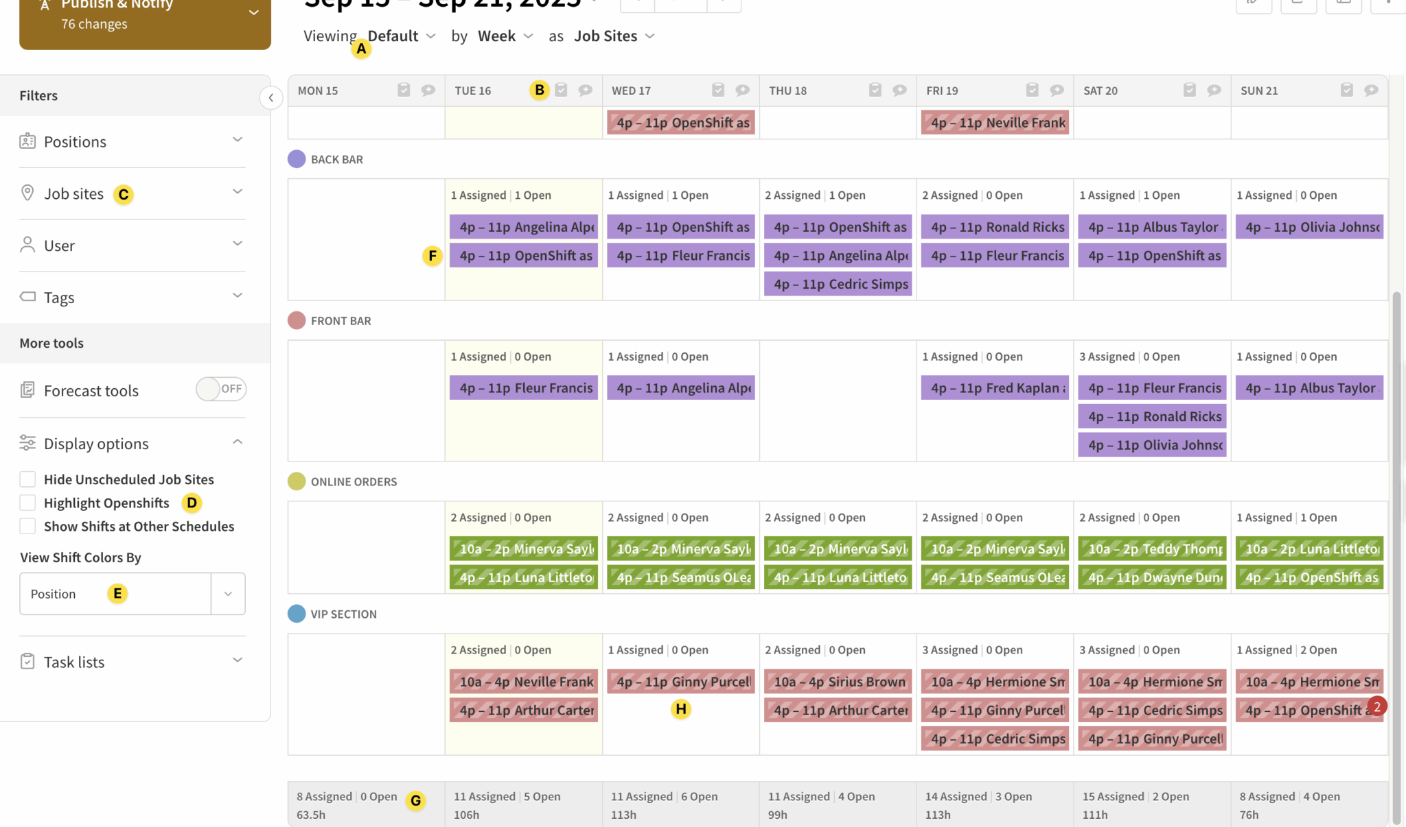 Job View Page Design Scheduler Job Site View Reference Guide โ When I Work Help Center