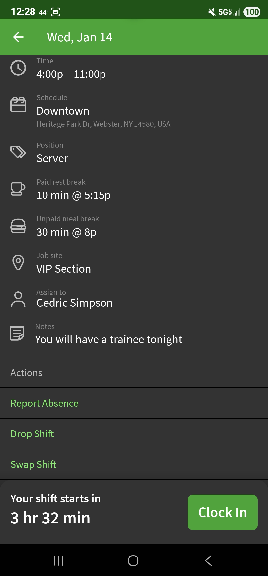 Viewing Your Personal Schedule – When I Work Help Center