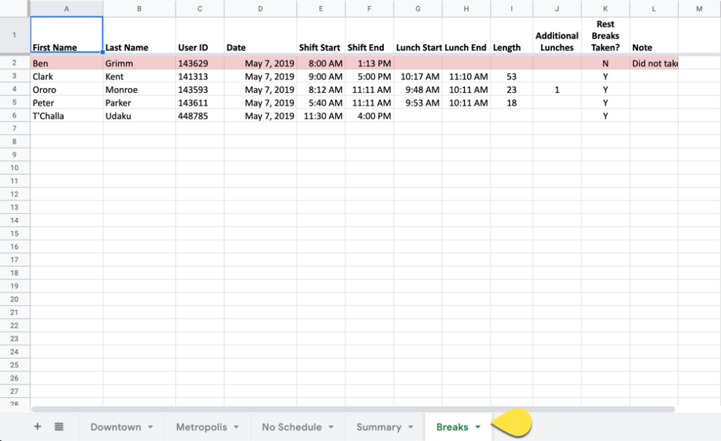 Reviewing Breaks on Timesheet Exports When I Work Help Center