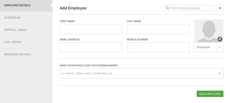 adding an employee when i work help center