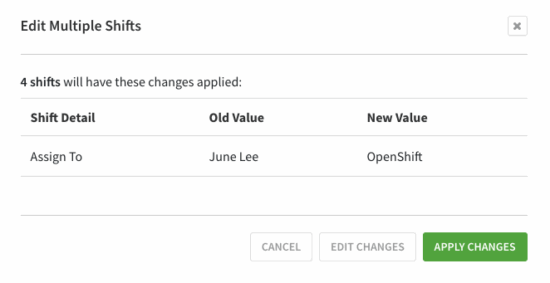 Apply changes
