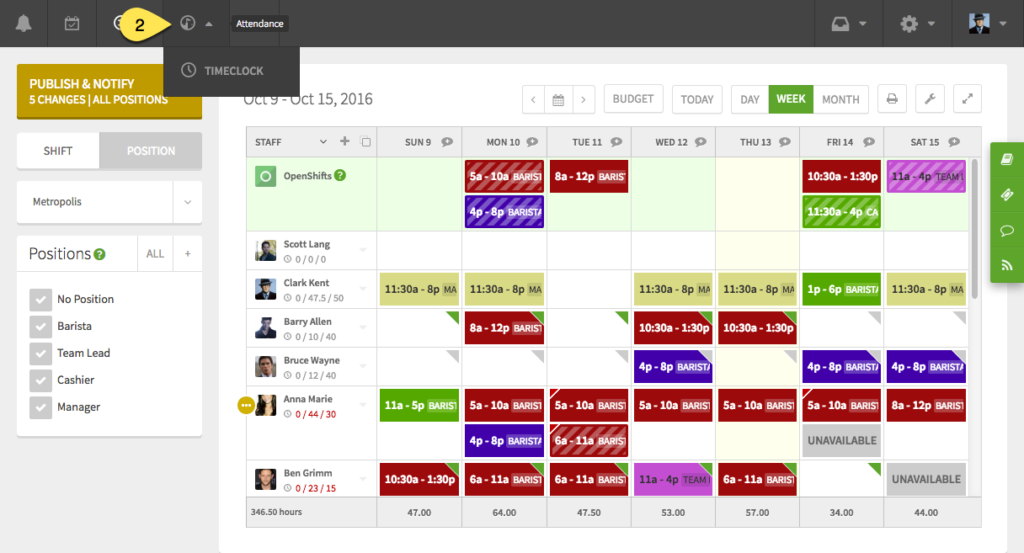 Clocking an Employee In or Out When I Work Help Center