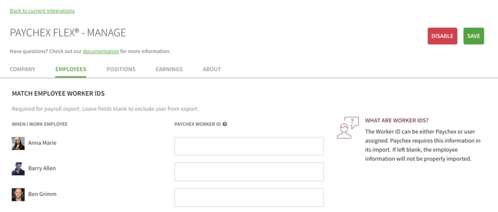 Paychex Integration When I Work Help Center