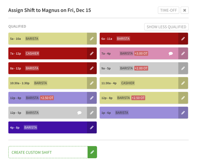 using shift templates versus custom shifts when i work help center shift templates
