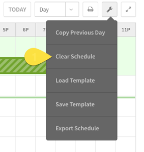 Clear Schedule