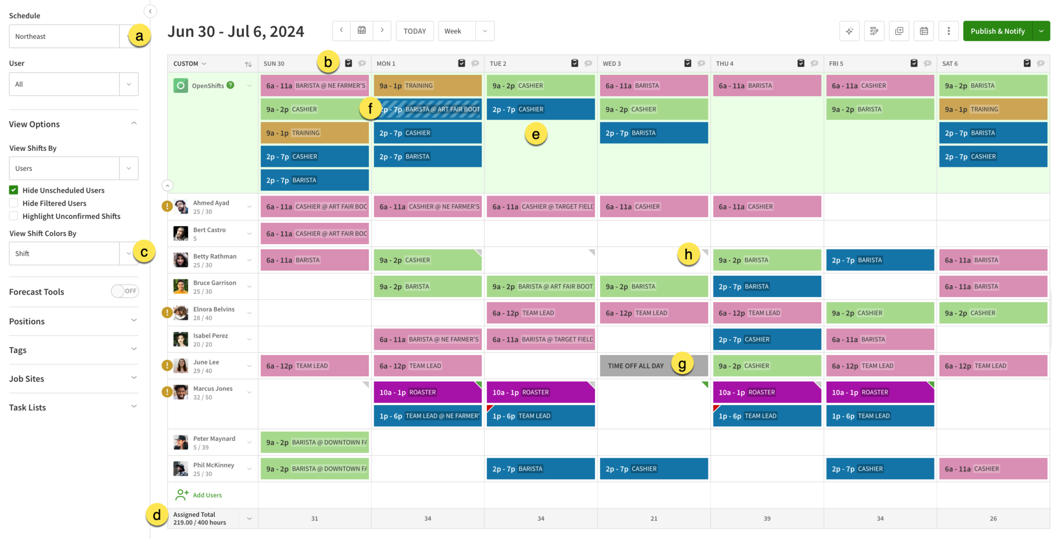 Scheduler User View Reference Guide – When I Work Help Center