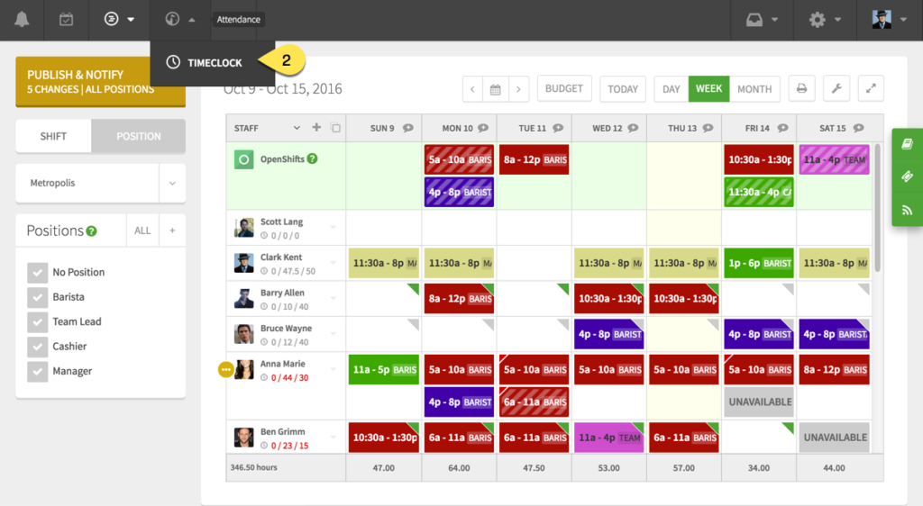 Clocking an Employee In or Out – When I Work Help Center